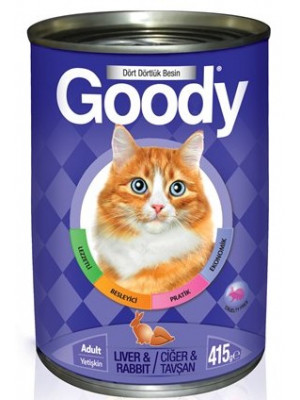 Goody Karaciğerli & Tavşanlı Kedi Konservesi 415 Gr