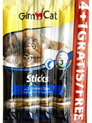 Gimcat Sticks Alabalıklı Kedi Ödülü 4+1 Hediyeli
